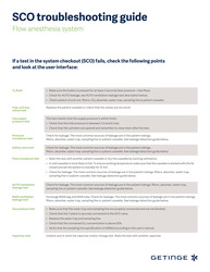 System Check Out (SCO) Troubleshooting Guide